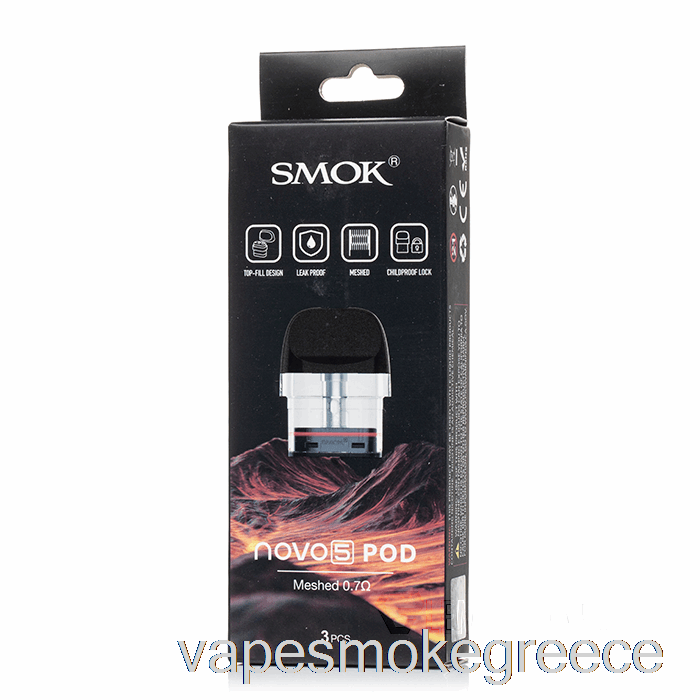 Vape Greece Smok Novo 5 ανταλλακτικά Pods 0,7ohm Meshed Mtl Pods